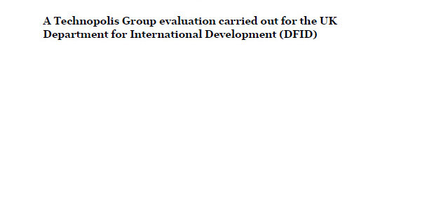 Evaluation of the Developing Operational Research Capacity in the Health Sector Project