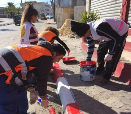 Palestinian youth volunteers contributing to improve access to emergency services to Palestinian neighborhoods in East Jerusalem
