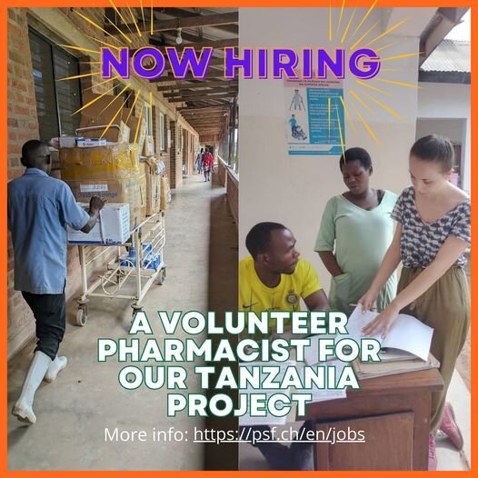 Pharmacist for our development cooperation missions in Tanzania