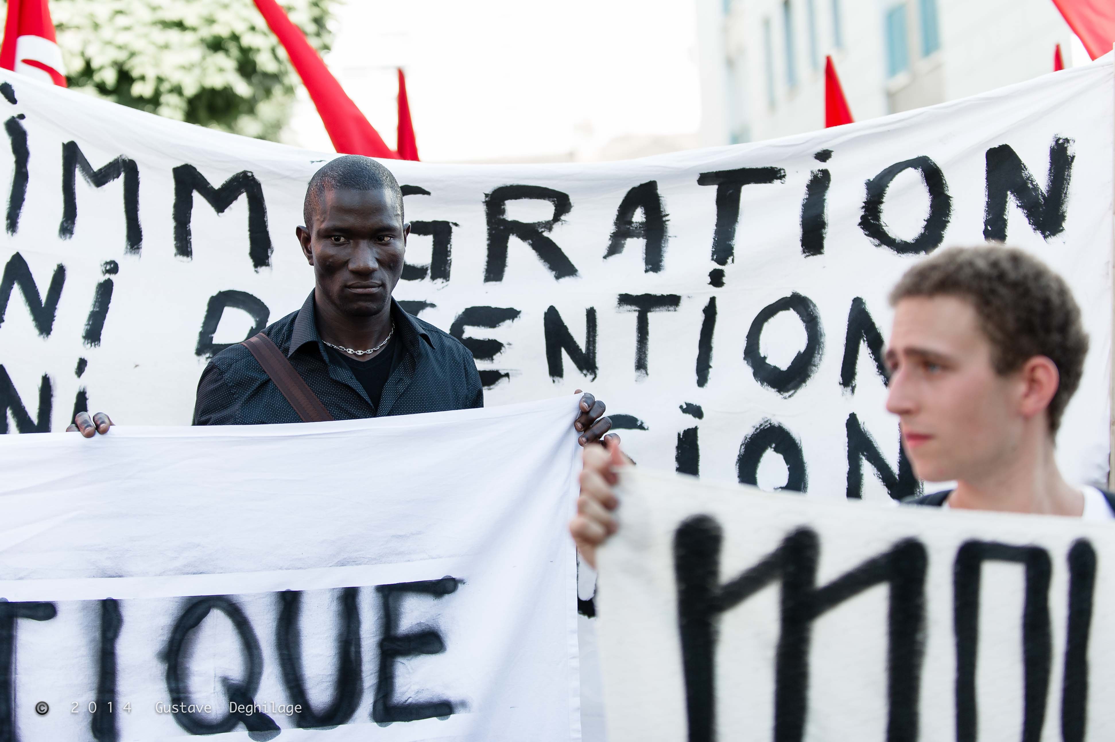 Manifestation pour le droit des migrant-e-s, Lausanne, 11 juin 2014 (Photos: Gustave Deghilage/Flickr, Public License