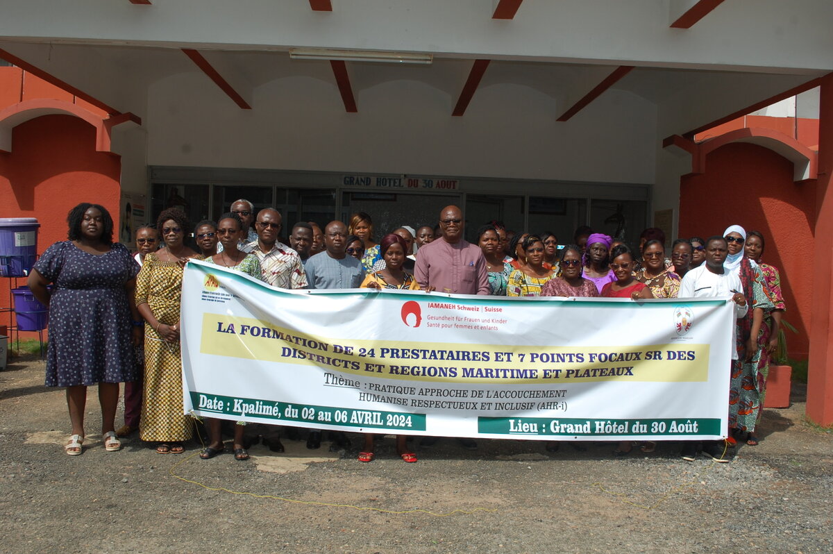 Formation des sages-femmes au Togo pour un accouchement humanisé et inclusif. Photo: © IAMANEH<br>