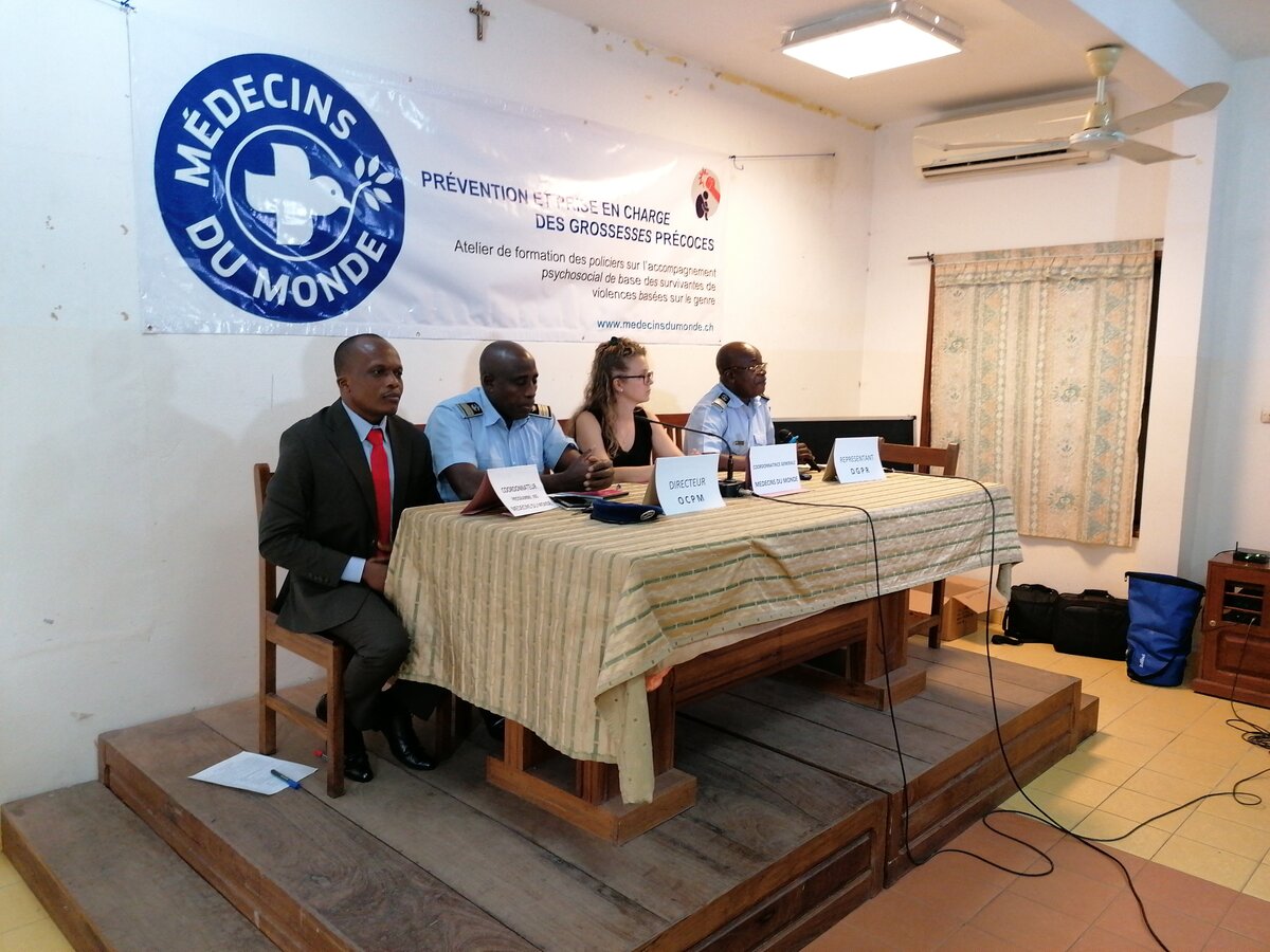 Atelier de formation des policiers à Cotonou – lutte contre les VBG, Bénin. Photo: © Médecins du Monde Suisse     <br>