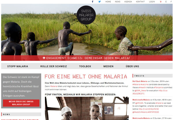 Nouveau site web sur l'engagement de la Suisse dans la lutte contre le paludisme