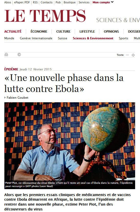 «Une nouvelle phase dans la lutte contre Ebola»